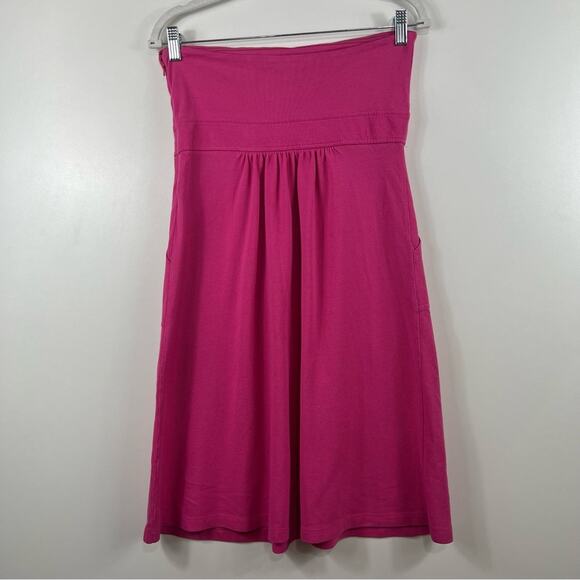J. Crew Factory New Womens 6 Strapless Dress Barbiecore Pockets Mini Summer - Picture 7 of 8